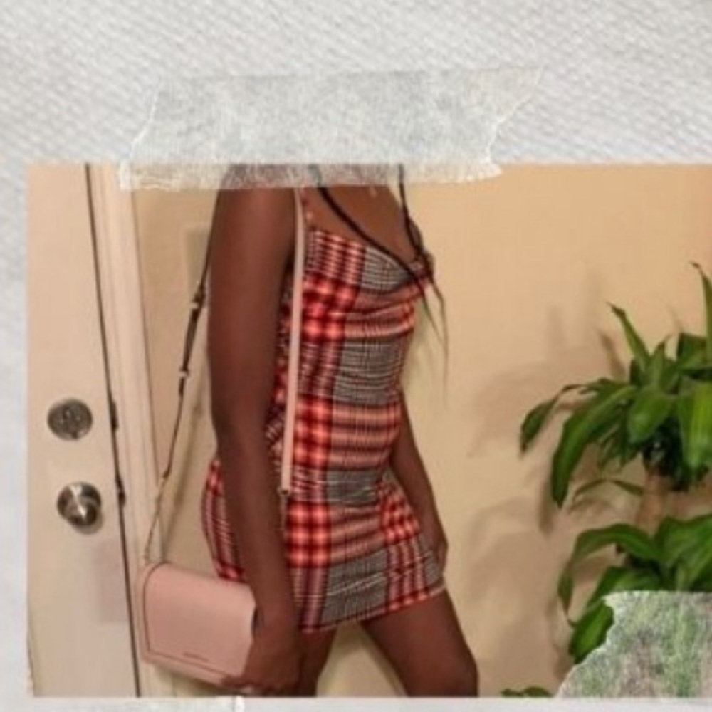 Plaid mini dress